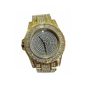 Luxurious Gold Tone Woman's Watch with Crystal Rhinestone Accents